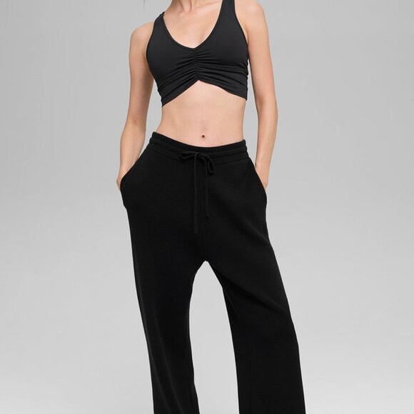 Alo Yoga Scholar Straight Leg Sweatpant Black - Picture 4 of 4